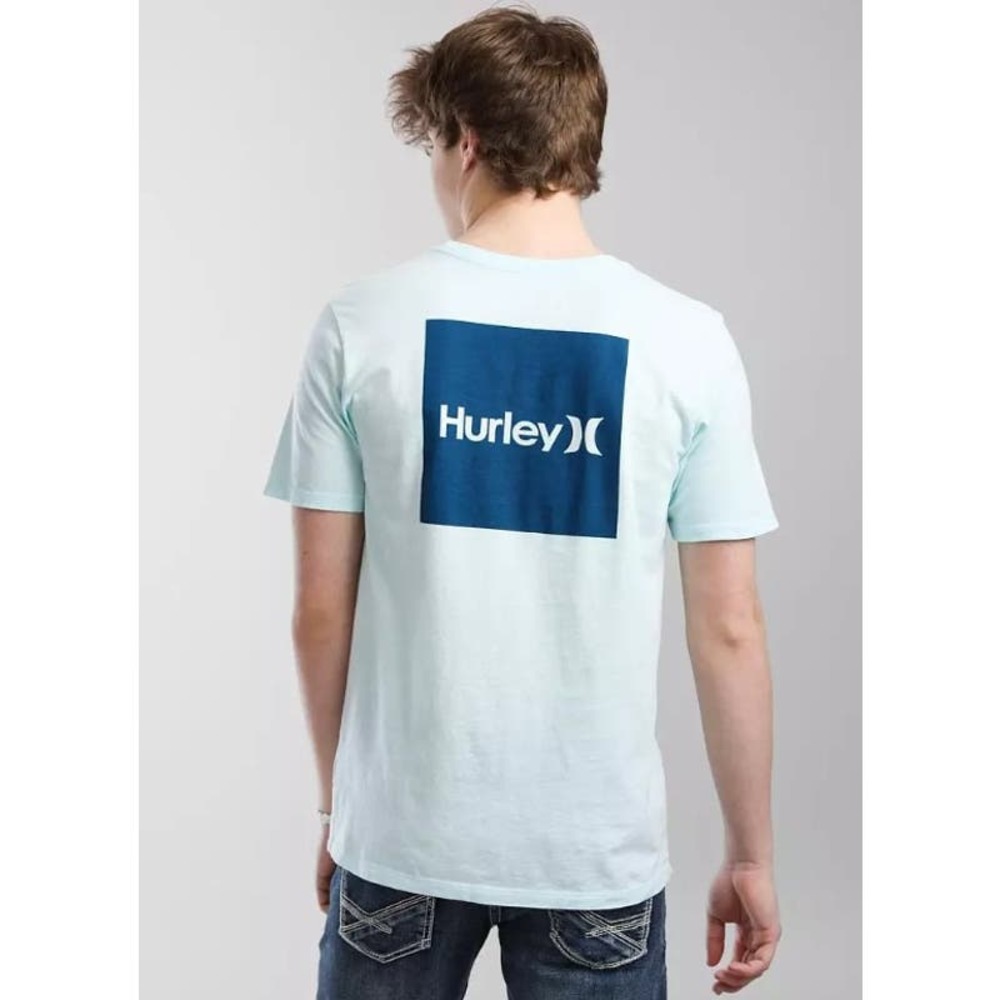 Hurley Men's Everyday Washed One and Only Boxed Logo Short Sleeve Tee T-Shirt